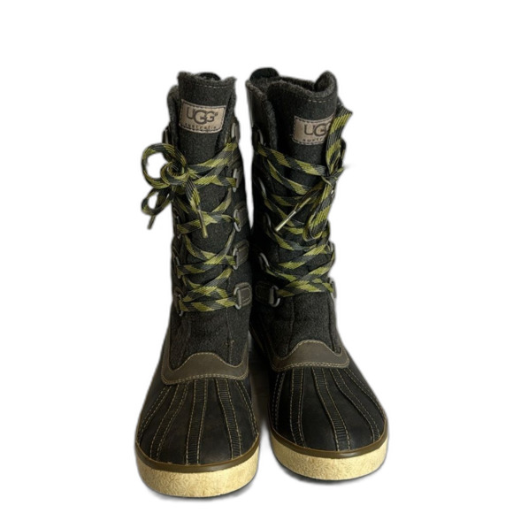 Ugg Baroness grey winter duck boot snow rainboots womens size 7 - Picture 3 of 10